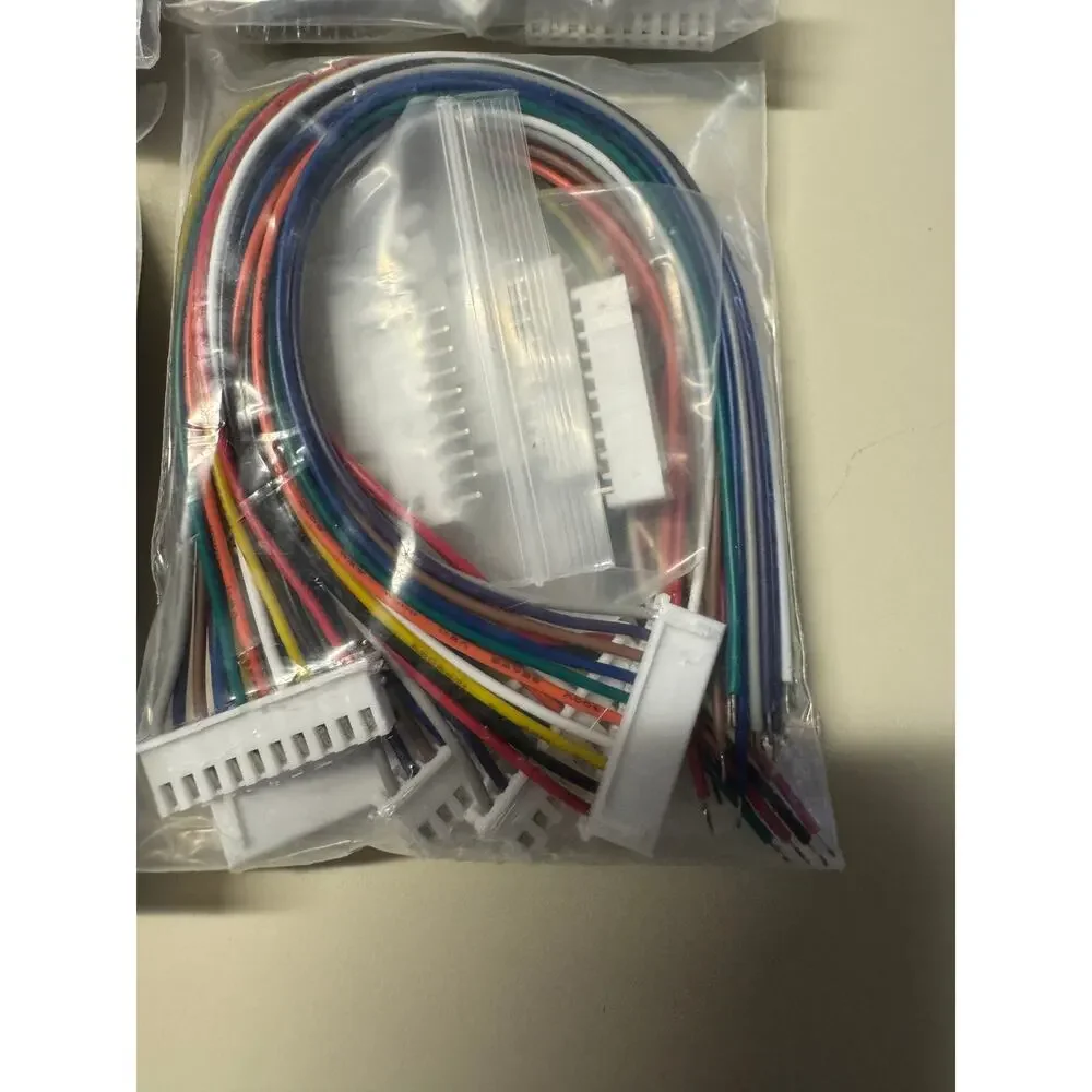 Lot of 4 Lattech 6 Sets Jst XH 10-Pin Connectors 200mm Length Wires 1007 26awg